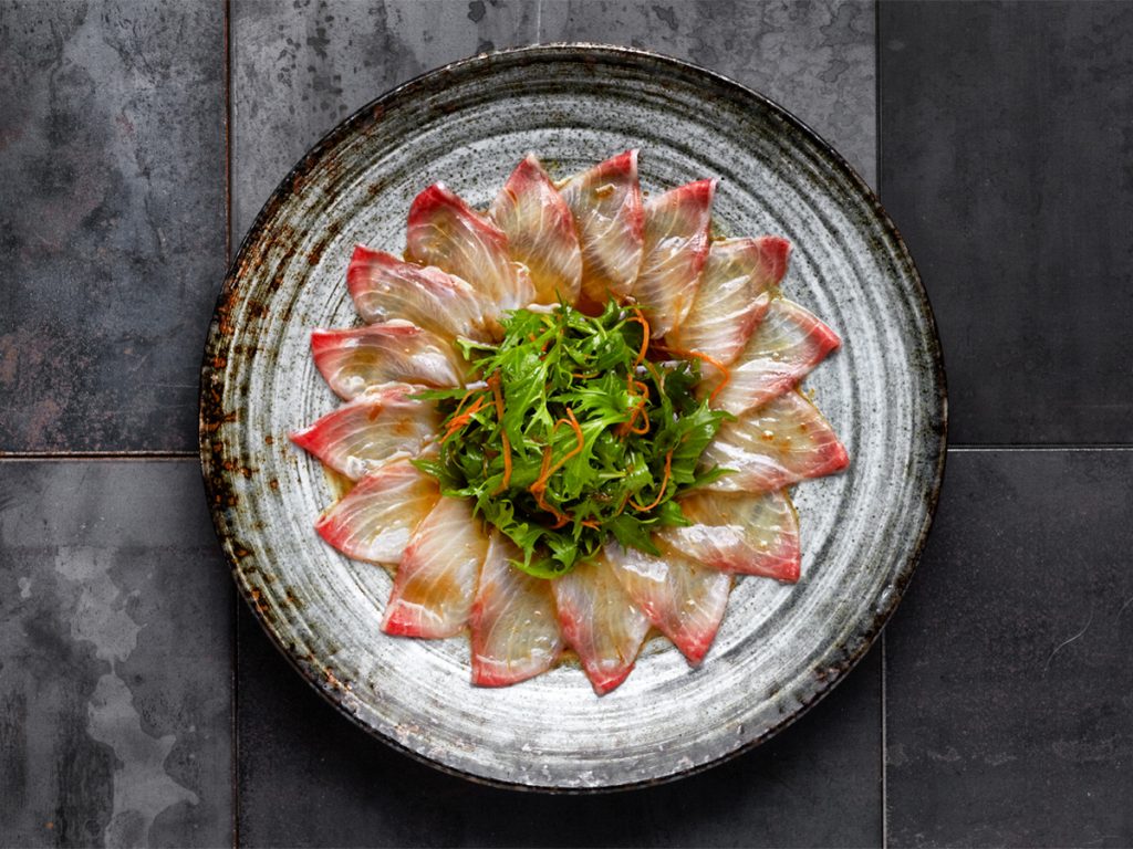 Best restaurant in Riyadh: ROKA Riyadh kampachi salad with yellowtail sashimi