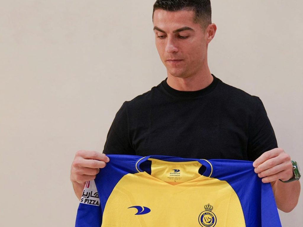 CR7 Official Al-Nassr Home Jersey, Ronaldo Al-Nassr FC Custom